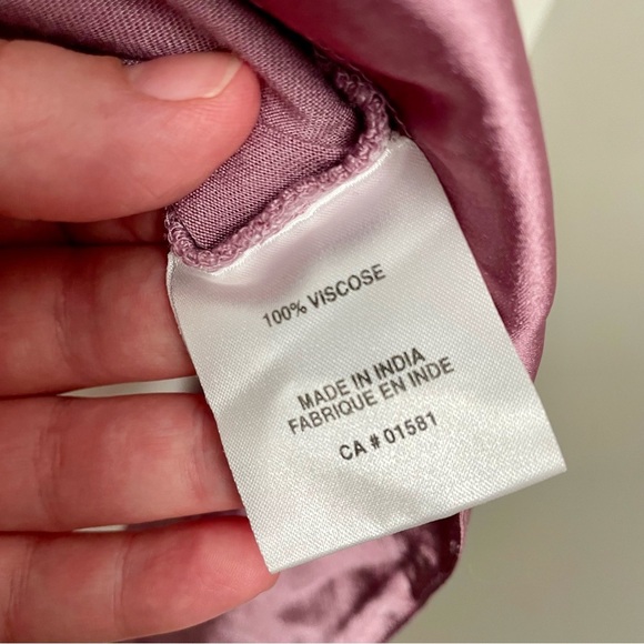 Vintage Y2K Scoop Neck Satin Tie Waist Embroidered Detail Pink Tank Top - Picture 6 of 7